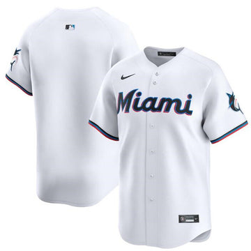 Custom Miami Marlins white Limited jersey