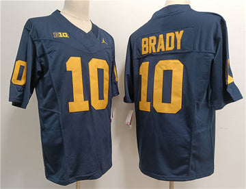 Tom Brady Michigan Wolverines navy jersey