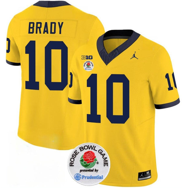 Tom Brady Michigan Wolverines yellow jersey