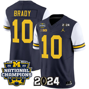 Tom Brady Michigan Wolverines navy jersey
