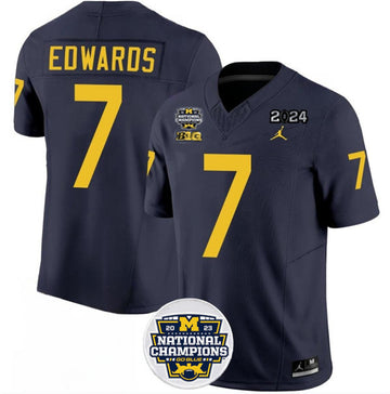 Donovan Edwards Michigan Wolverines navy jersey