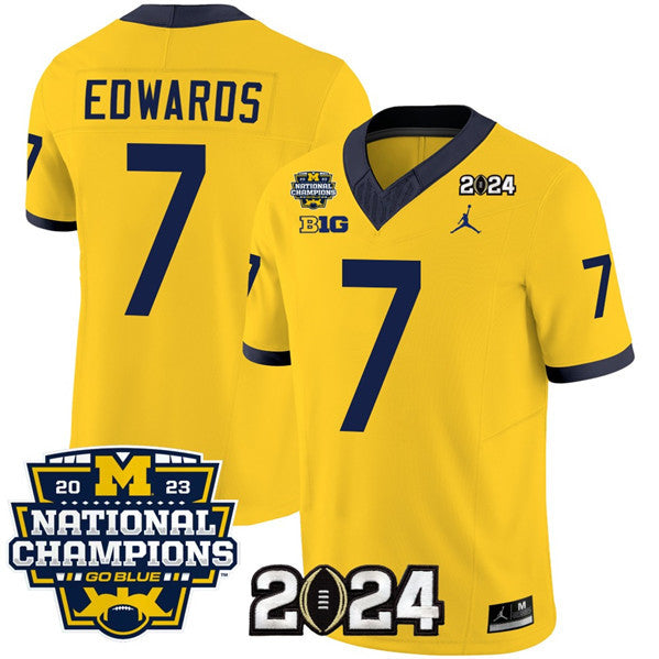 Donovan Edwards Michigan Wolverines yellow jersey