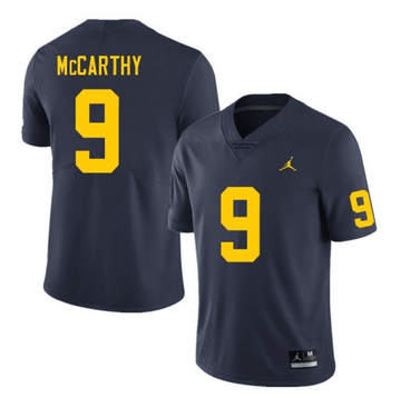 J.J. McCarthy Michigan Wolverines navy jersey