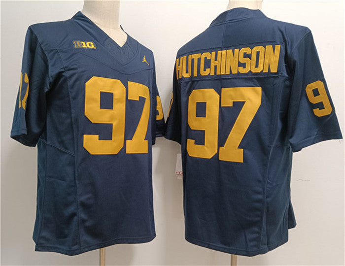 Aidan Hutchinson Michigan Wolverines navy jersey