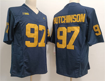 Aidan Hutchinson Michigan Wolverines navy jersey