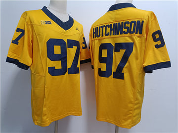Aidan Hutchinson Michigan Wolverines yellow jersey
