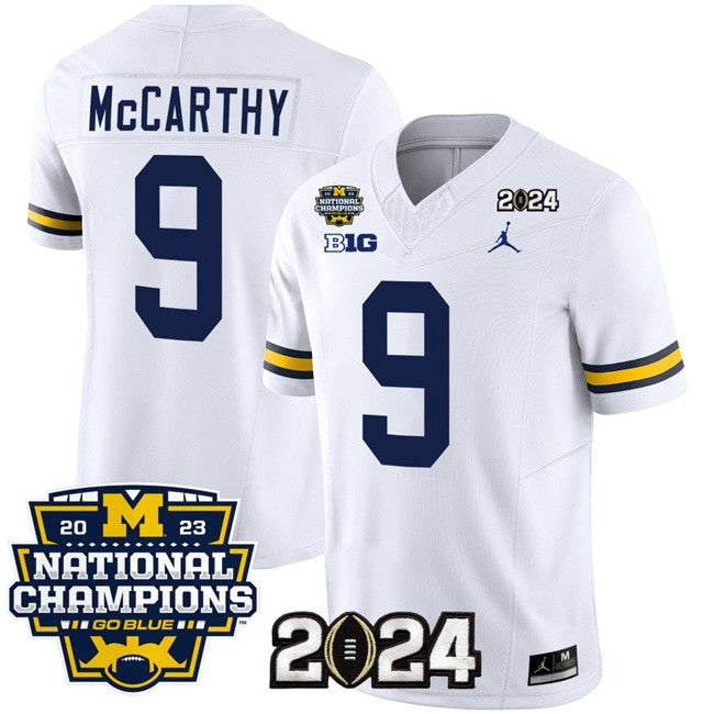 Custom Michigan Wolverines white jersey