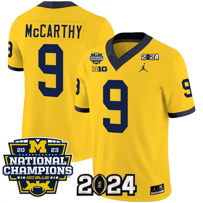Custom Michigan Wolverines yellow jersey
