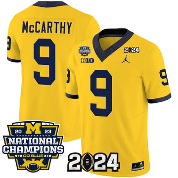 Custom Michigan Wolverines yellow jersey