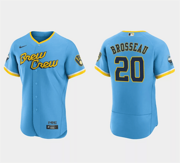 Mike Brosseau Milwaukee Brewers blue City Connect jersey