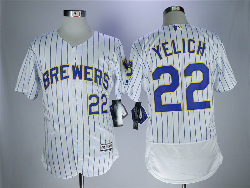 Christian Yelich Milwaukee Brewers white jersey