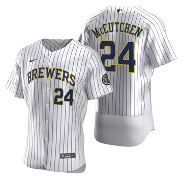 Andrew McCutchen Milwaukee Brewers white jersey