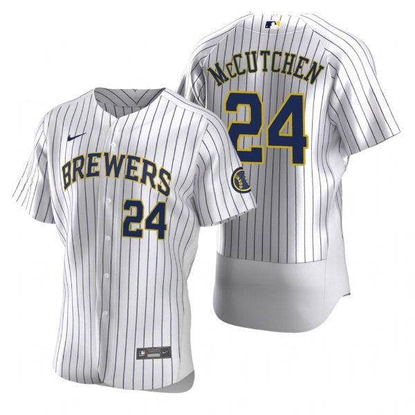 Andrew McCutchen Milwaukee Brewers white jersey
