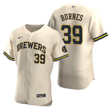 Corbin Burnes Milwaukee Brewers cream jersey