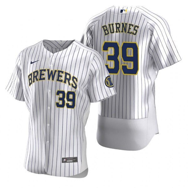 Corbin Burnes Milwaukee Brewers white jersey