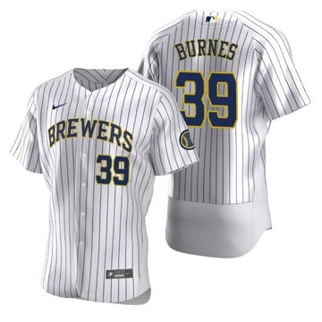Corbin Burnes Milwaukee Brewers white jersey