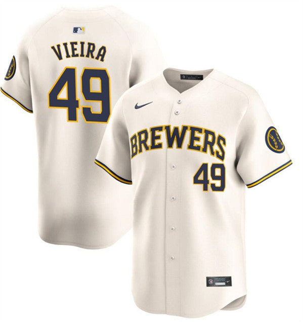 Thyago Vieira Milwaukee Brewers cream Limited jersey