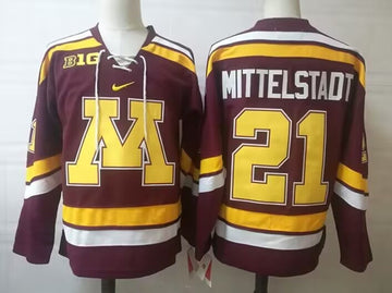 Custom Minnesota Golden Gophers maroon jersey