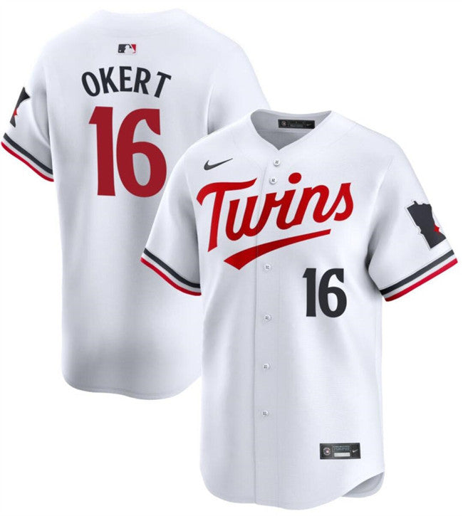 Steven Okert Minnesota Twins white Limited jersey