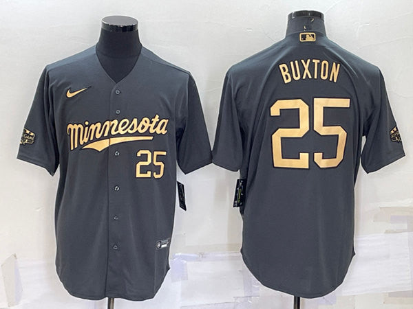 Byron Buxton Minnesota Twins charcoal All-Star jersey