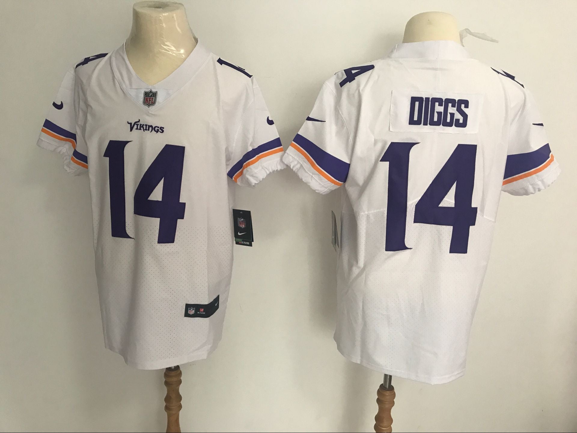 Stefon Diggs Minnesota Vikings white Vapor jersey