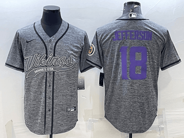 Justin Jefferson Minnesota Vikings grey jersey