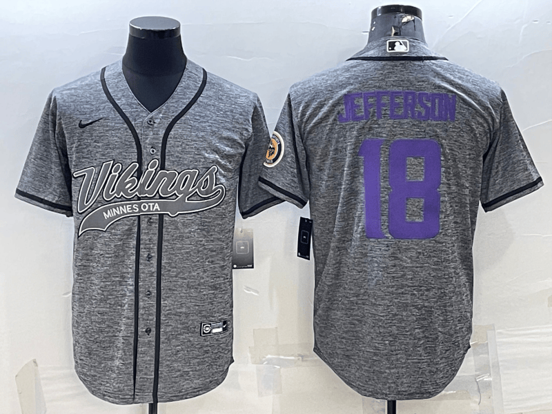 Justin Jefferson Minnesota Vikings grey jersey