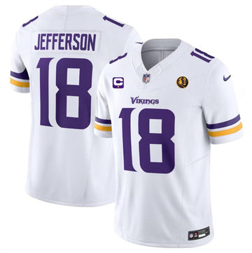 Justin Jefferson Minnesota Vikings white Vapor jersey