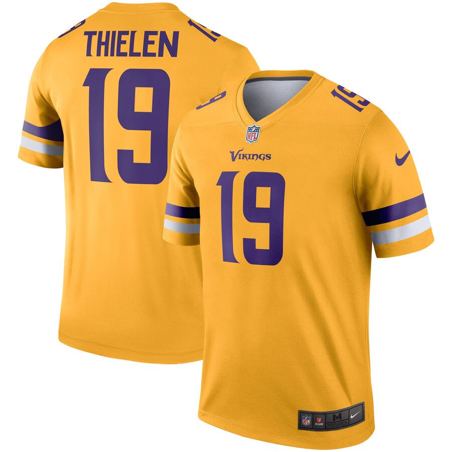 Adam Thielen Minnesota Vikings gold Inverted Legend jersey