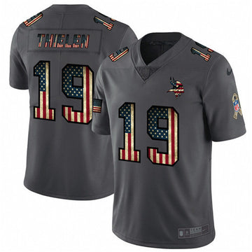 Adam Thielen Minnesota Vikings grey Salute To Service jersey