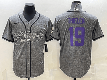 Adam Thielen Minnesota Vikings grey jersey