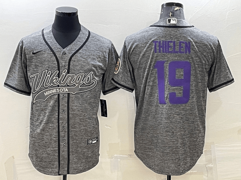 Adam Thielen Minnesota Vikings grey jersey