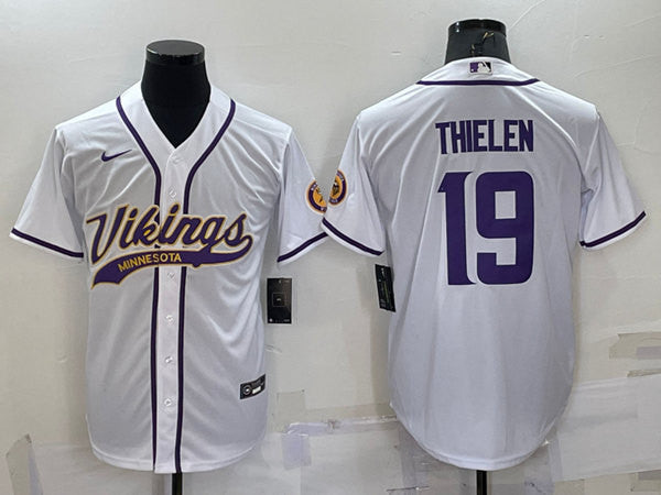 Adam Thielen Minnesota Vikings white jersey
