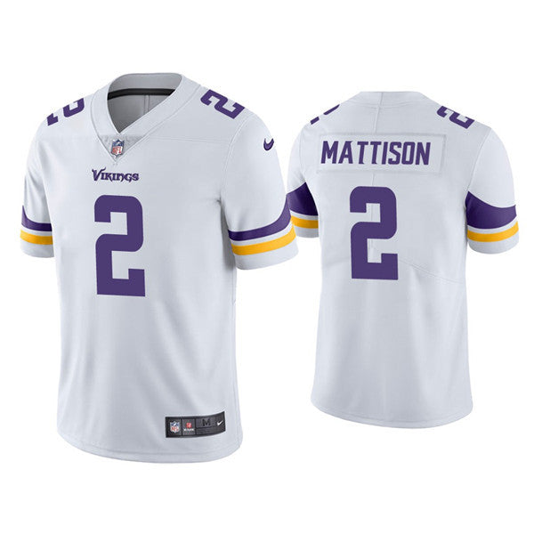 Alexander Mattison Minnesota Vikings white Vapor jersey