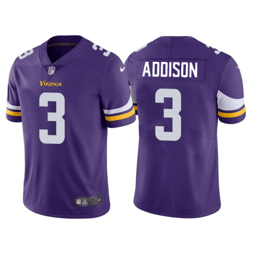 Jordan Addison Minnesota Vikings purple Vapor jersey