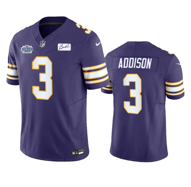 Jordan Addison Minnesota Vikings purple Vapor jersey