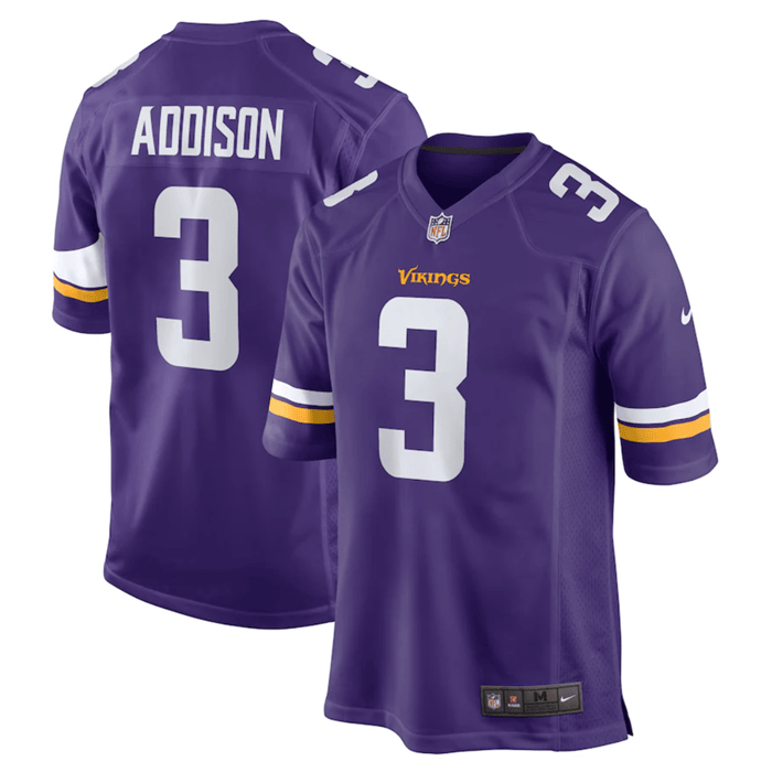 Jordan Addison Minnesota Vikings purple Game jersey
