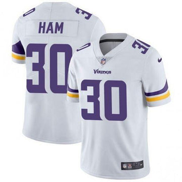 C.J. Ham Minnesota Vikings white Vapor jersey