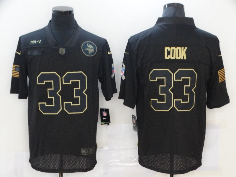 Dalvin Cook Minnesota Vikings black Salute To Service jersey