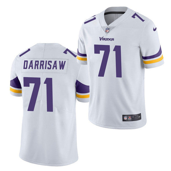 Christian Darrisaw Minnesota Vikings white Vapor jersey