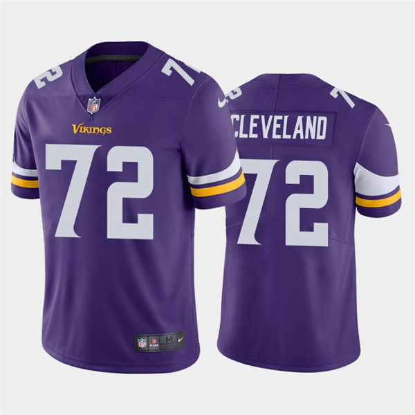 Ezra Cleveland Minnesota Vikings purple Vapor jersey