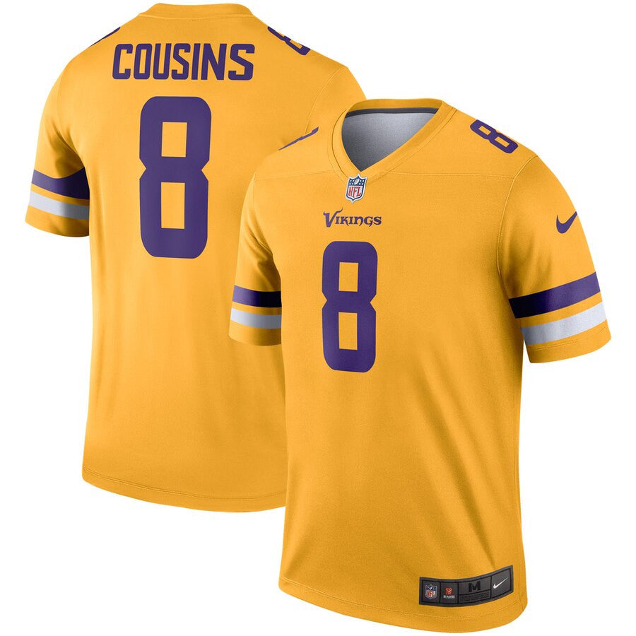 Kirk Cousins Minnesota Vikings gold Inverted Legend jersey