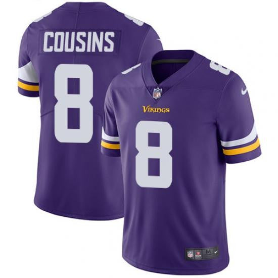 Kirk Cousins Minnesota Vikings purple Vapor jersey