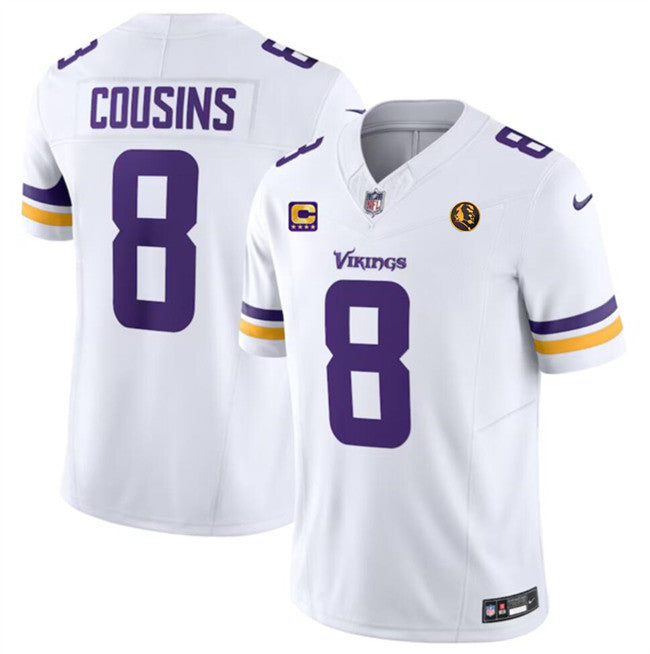 Kirk Cousins Minnesota Vikings white Vapor jersey