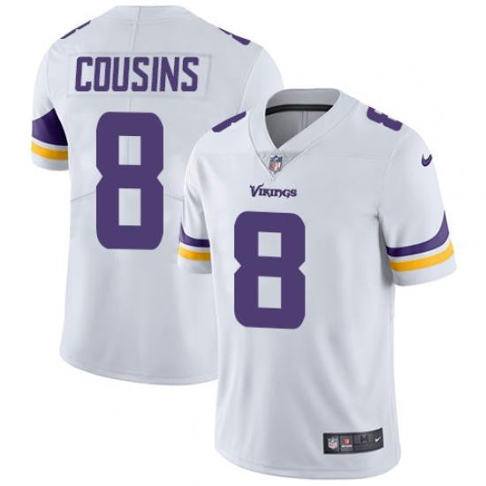 Kirk Cousins Minnesota Vikings white Vapor jersey