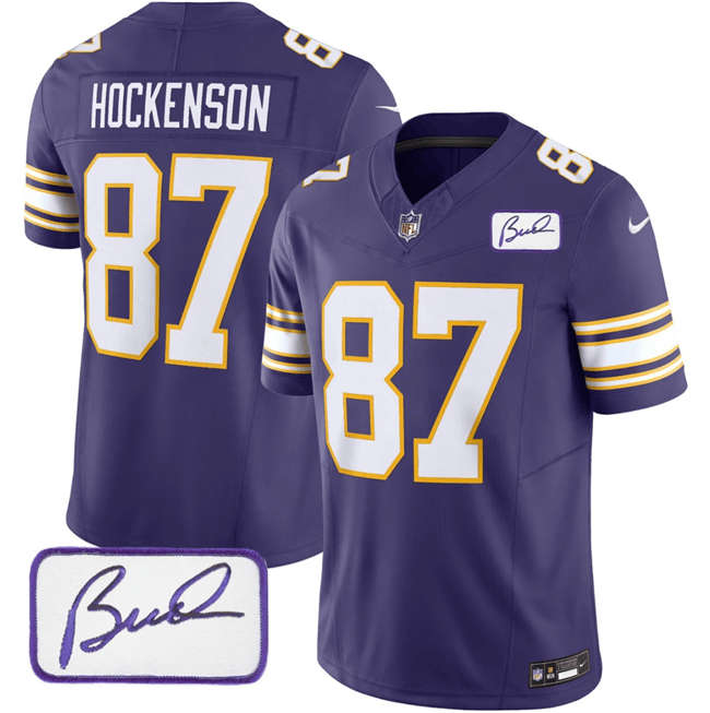 T.J. Hockenson Minnesota Vikings purple Vapor jersey