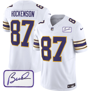 T.J. Hockenson Minnesota Vikings white Vapor jersey
