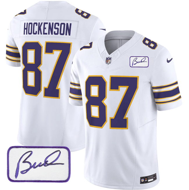 T.J. Hockenson Minnesota Vikings white Vapor jersey