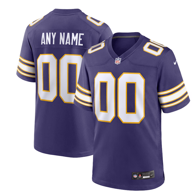 Custom Minnesota Vikings purple Limited jersey