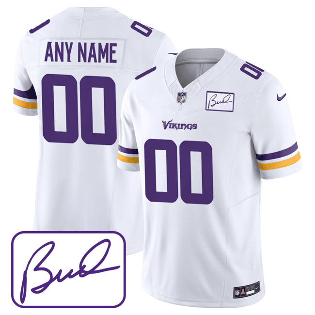 Custom Minnesota Vikings white Limited jersey